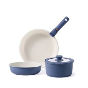 Carote 5 Pcs Pots and Pans Nonstick, Cookware Set with Detachable Handles - Blue